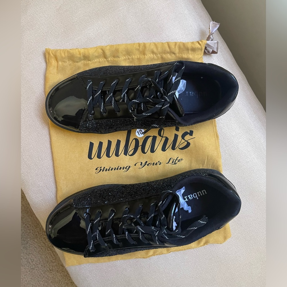 Glittery black sneakers